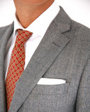 Grey Suit Soft Slim Glen Plaid 100% Wool