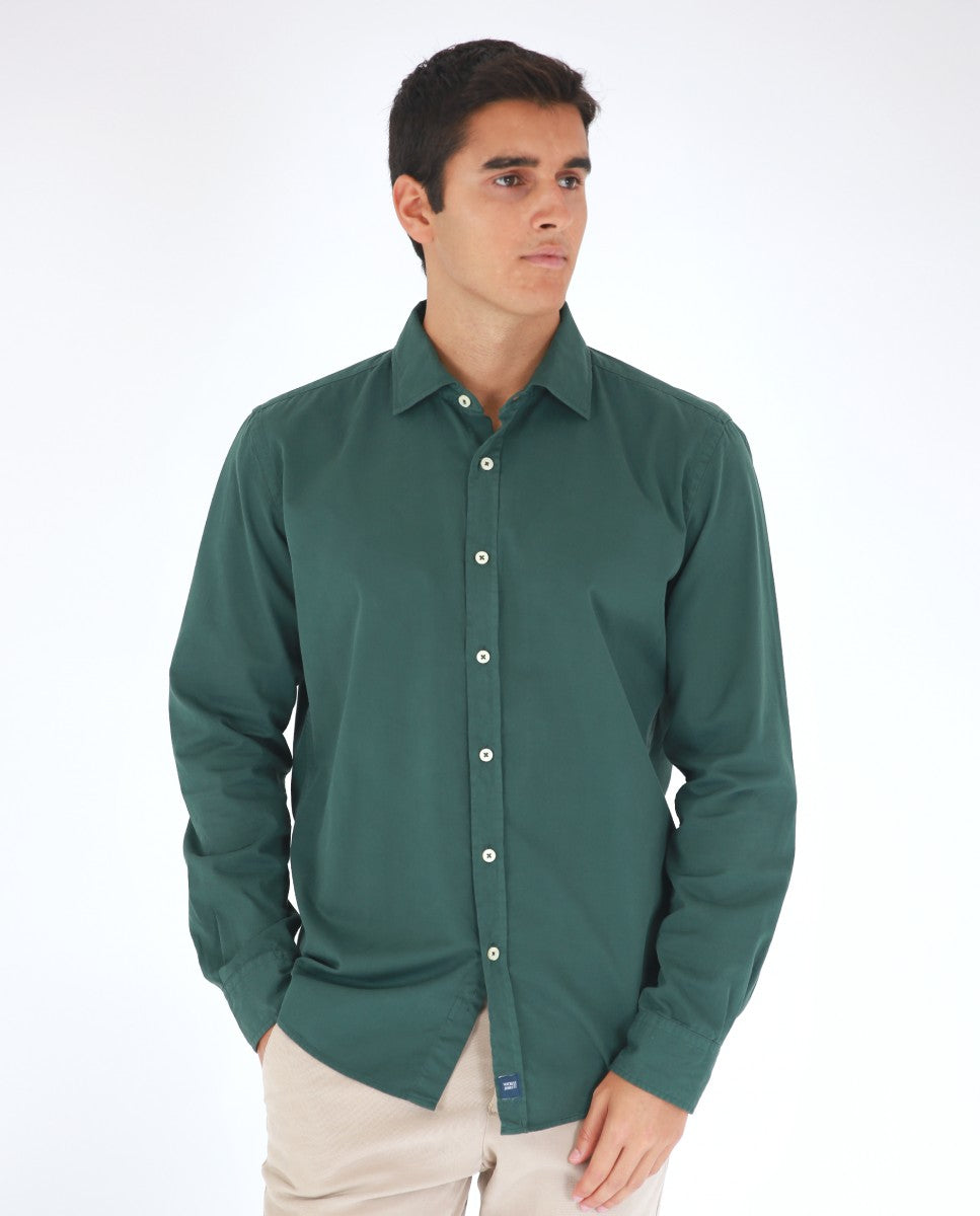 Dark Green Casual Shirt 100% Cotton