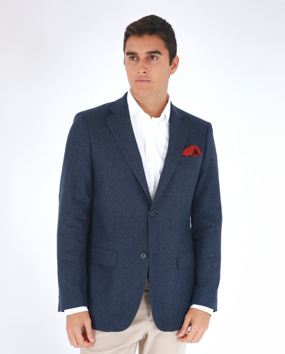 Blue Sports Jacket 100% Wool