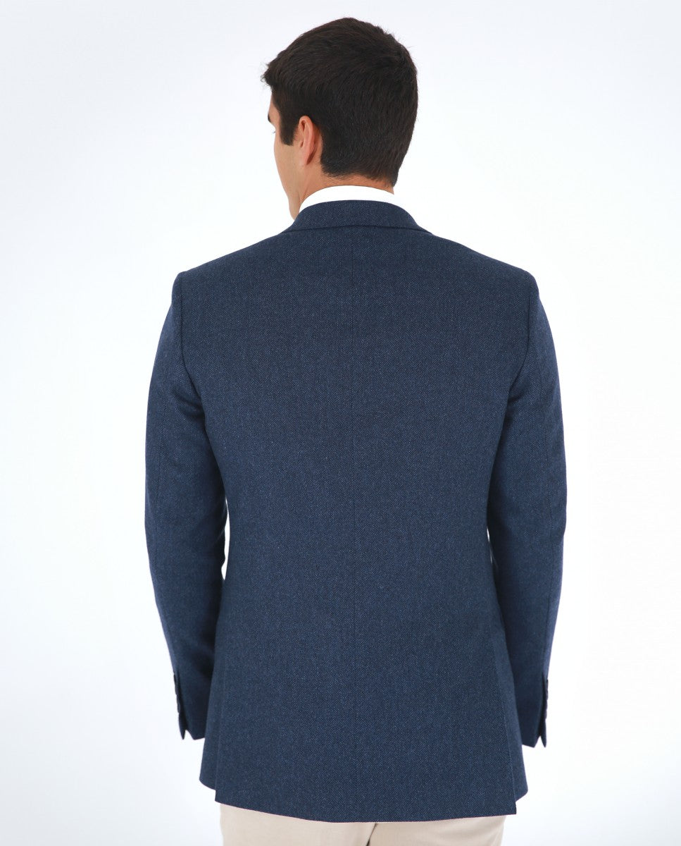Blue Sports Jacket 100% Wool