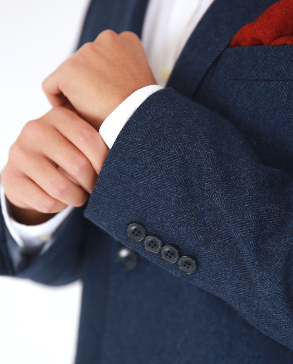 Blue Sports Jacket 100% Wool