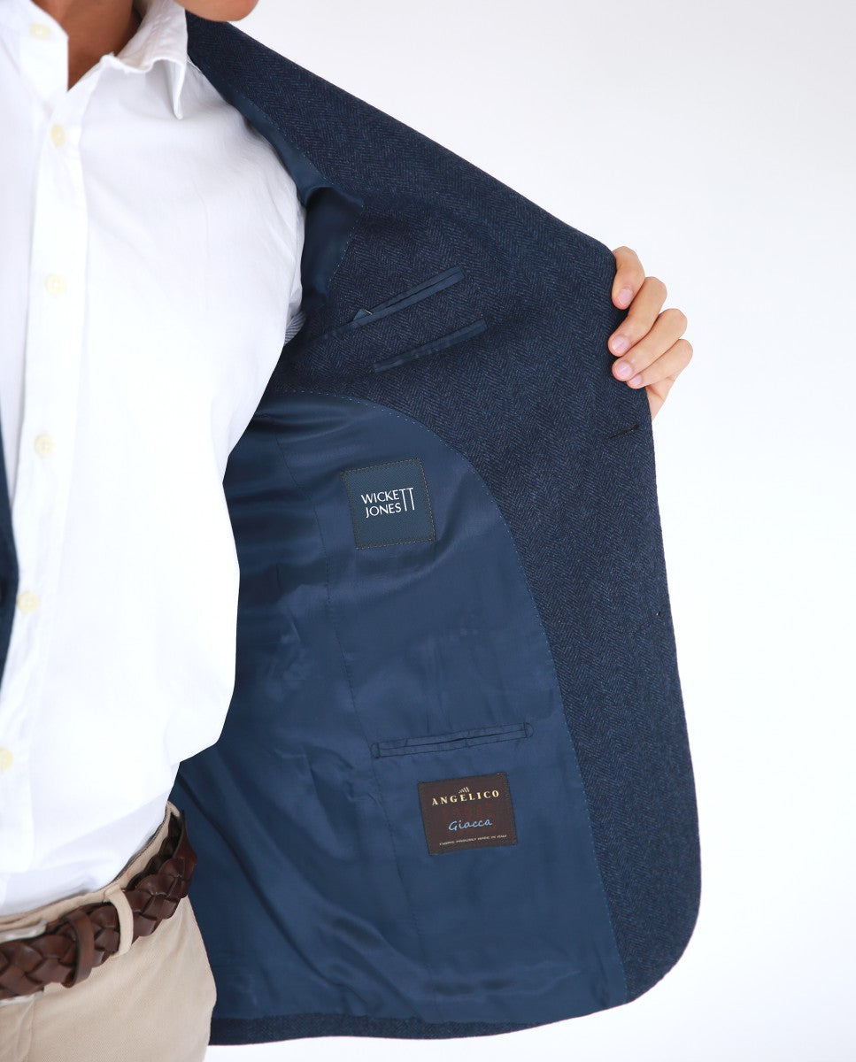 Blue Sports Jacket 100% Wool