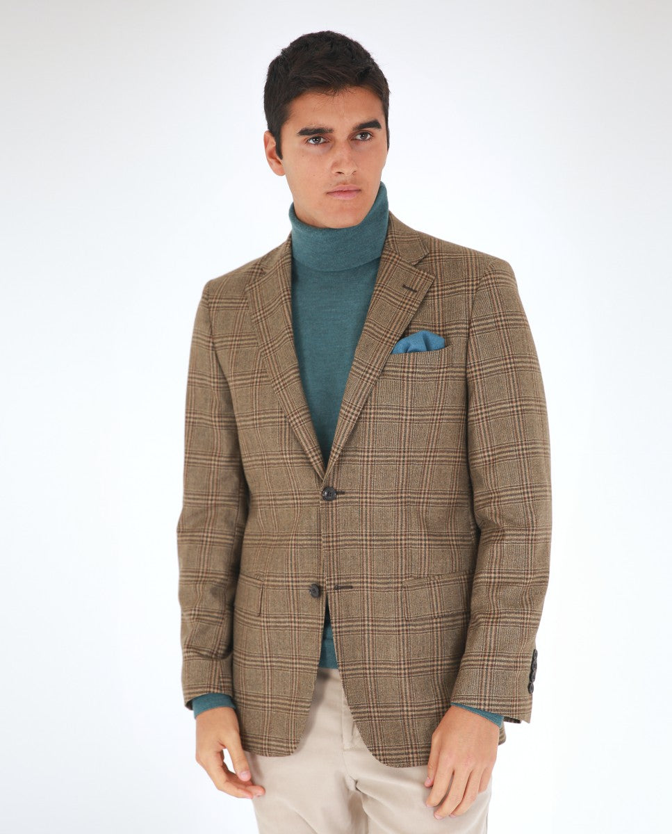 Dark Beige Sports Jacket 100% Flece wool