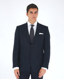Dark Blue Suit Regular Plain 100% Flece wool