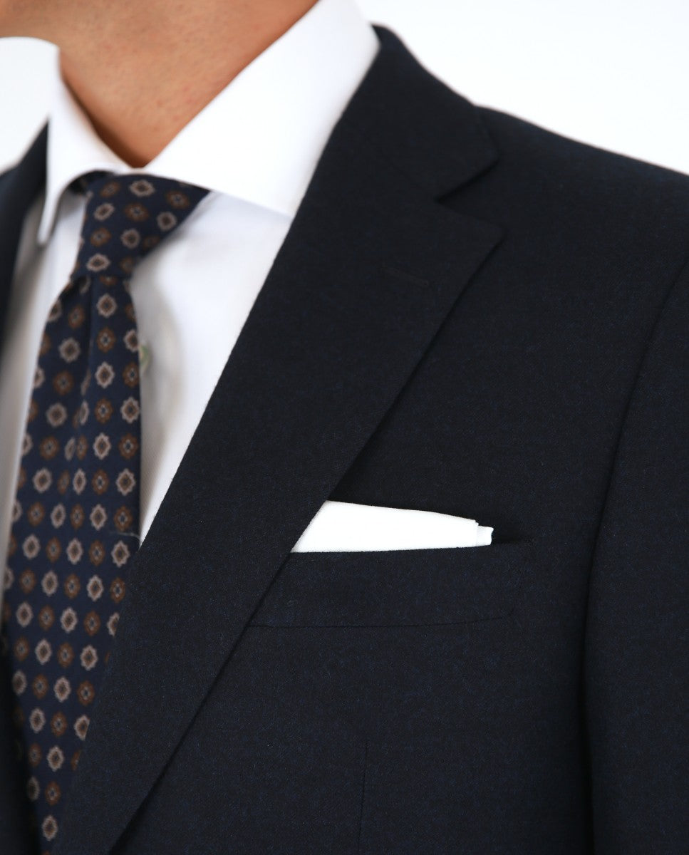 Dark Blue Suit Regular Plain 100% Flece wool