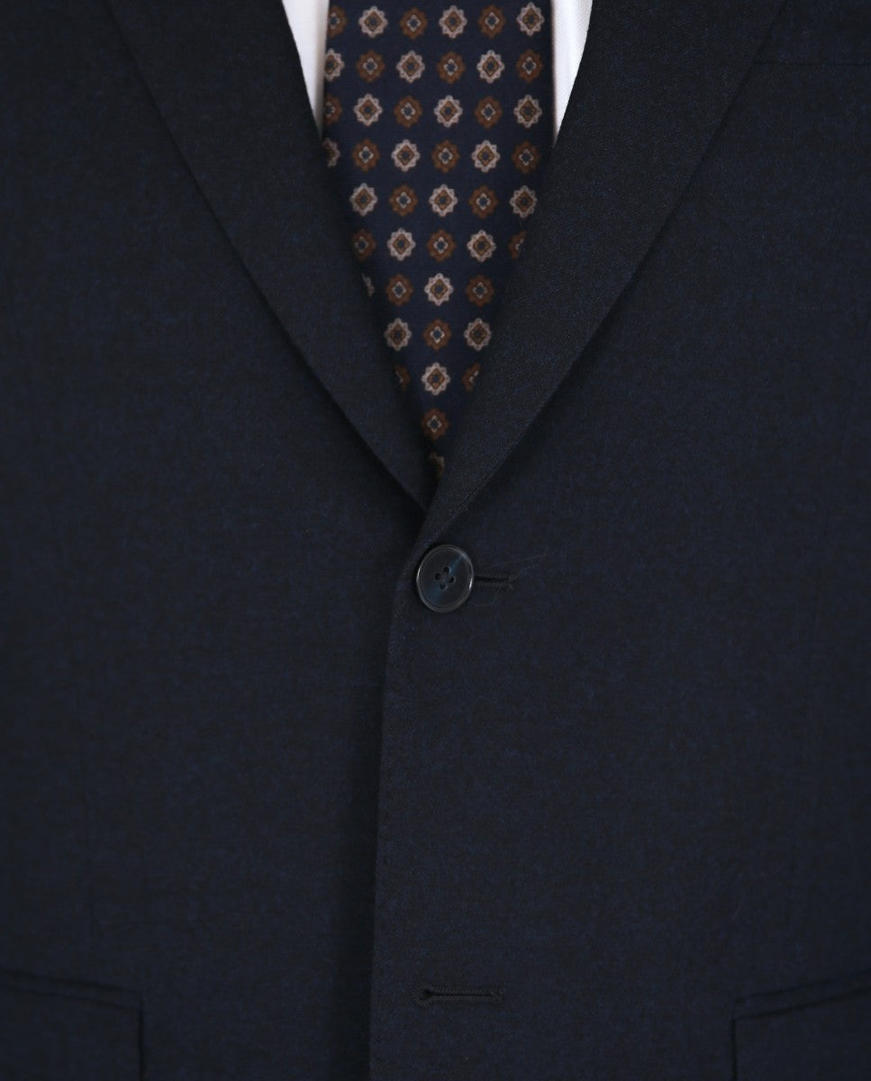 Dark Blue Suit Regular Plain 100% Flece wool