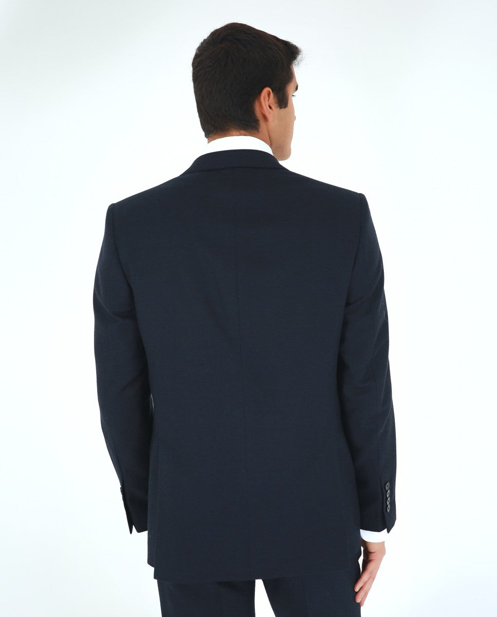 Dark Blue Suit Regular Plain 100% Flece wool