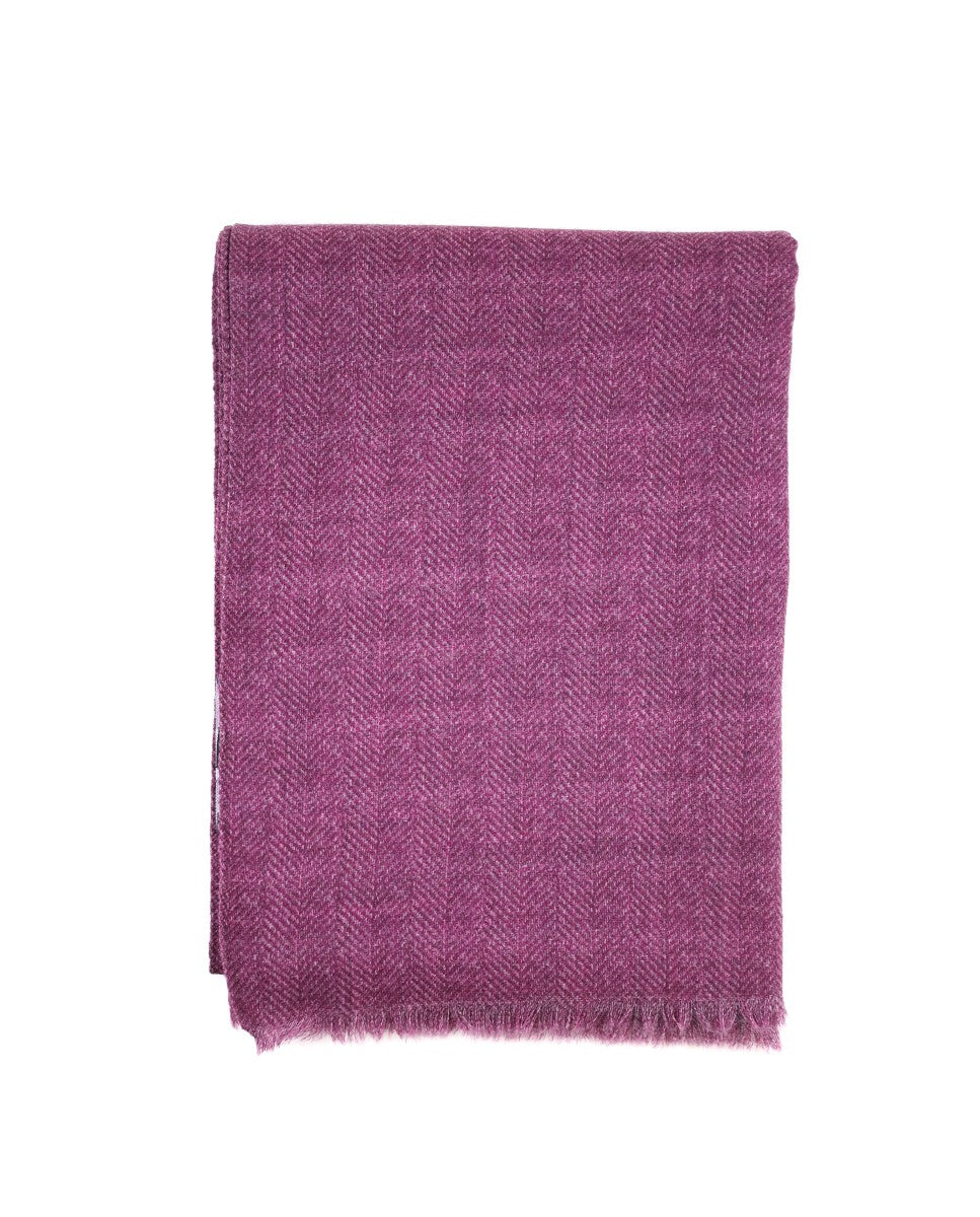 Echarpe 100% Lã em Cor-de-rosa Escuro