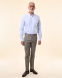 Calças Chinos Soft Slim em Castanho