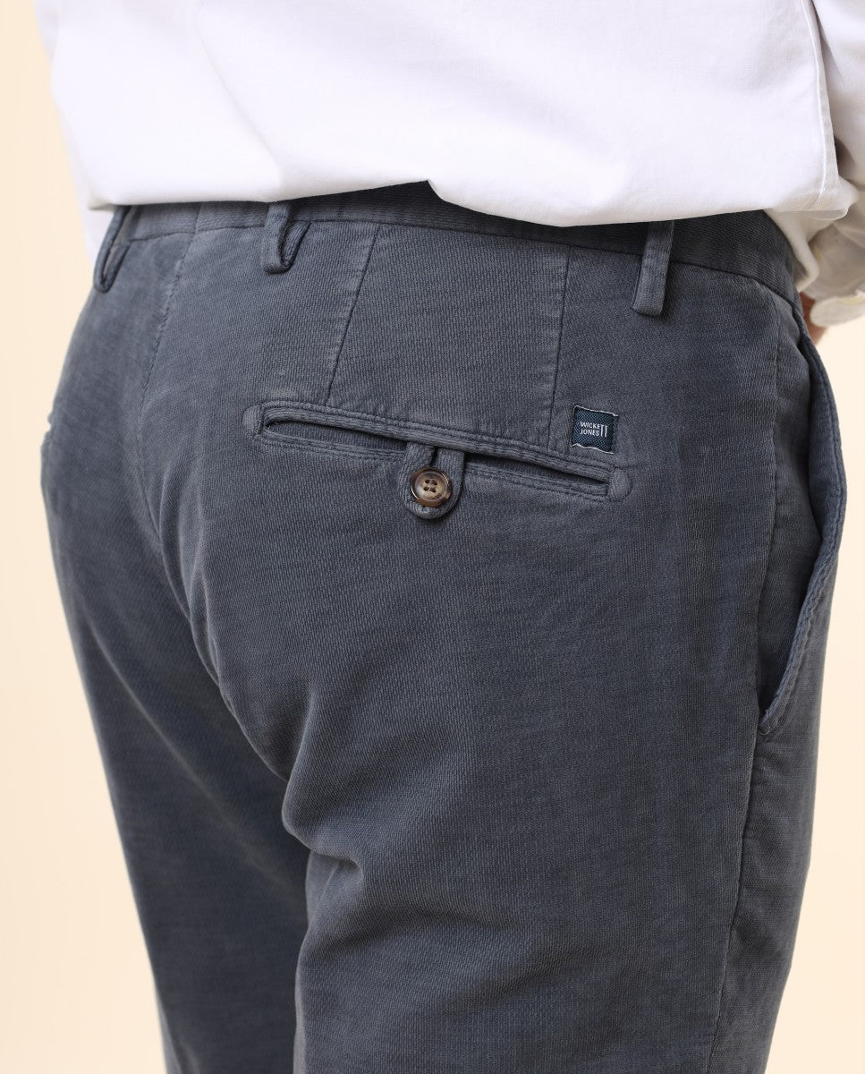 Calças Chinos Soft Slim em Azul