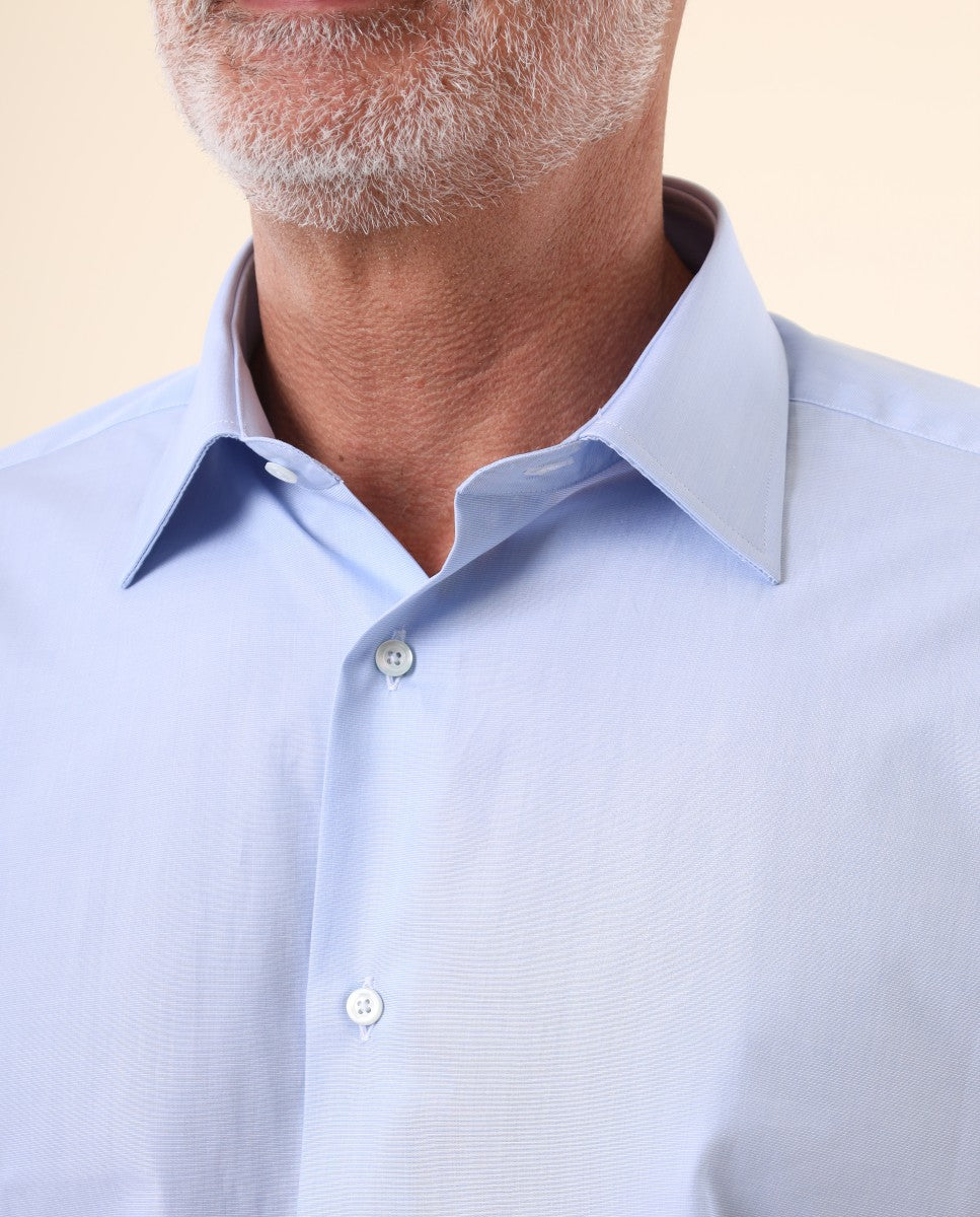 Camisa 100% Algodón en Azul Claro