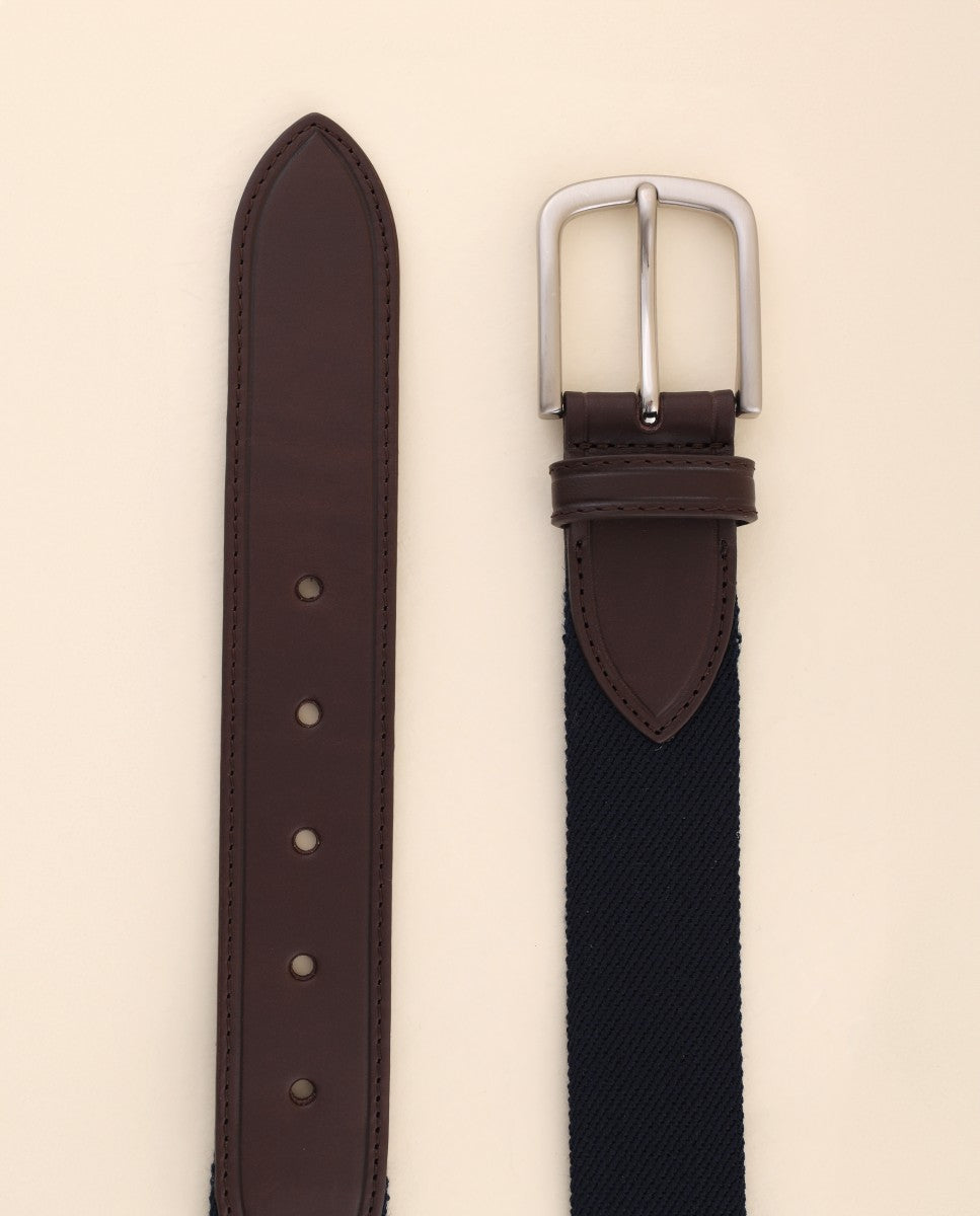 Dark Blue Casual Belt 100% Elastane