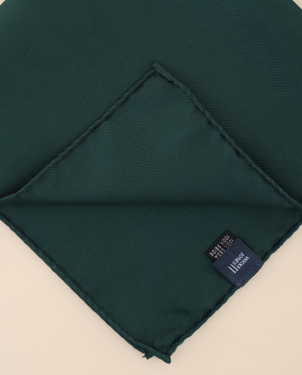 Dark Green Pocket Squares 100% Silk