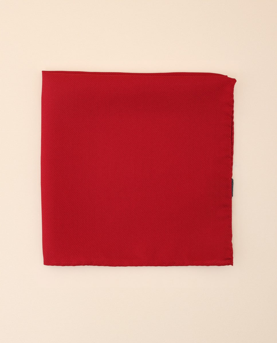 Pañuelo de bolsillo 100% Seda en Rojo
