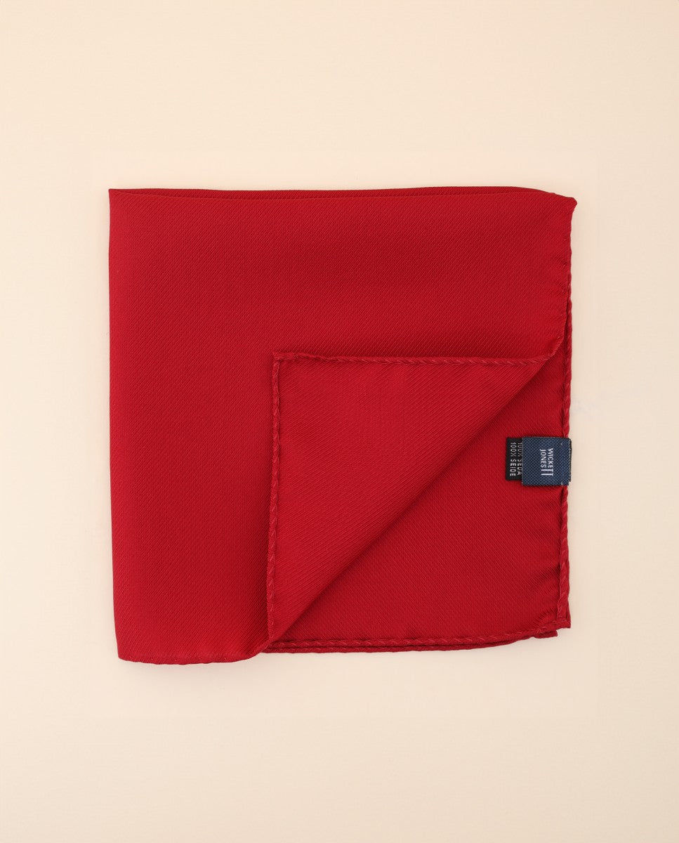 Pañuelo de bolsillo 100% Seda en Rojo