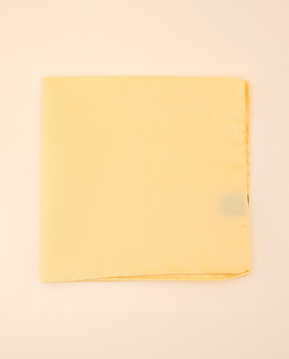 Light Yellow Pocket Squares 100% Silk