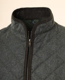 Chaqueta 100% Lana en Verde Oliva Oscuro