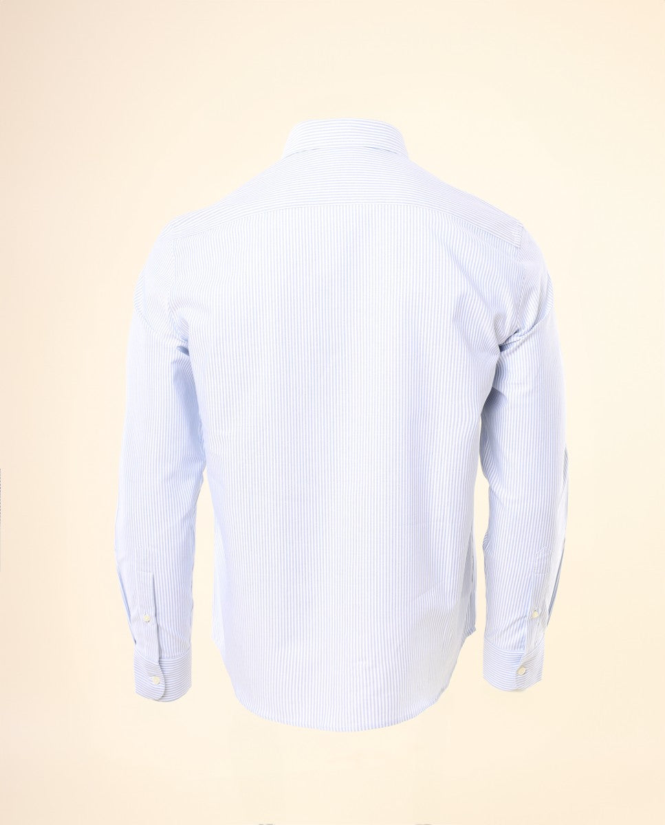 Camisa Casual 100% Algodão em Azul