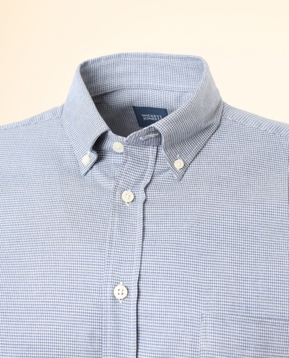 Camisa Casual 100% Algodão em Azul Escuro