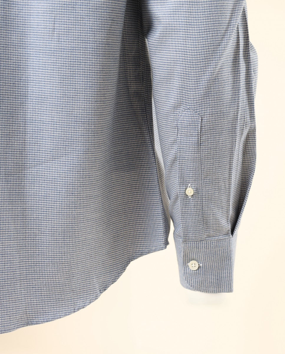 Camisa Casual 100% Algodão em Azul Escuro