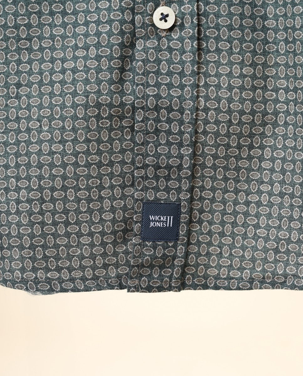 Camisa Casual 100% Algodão em Verde