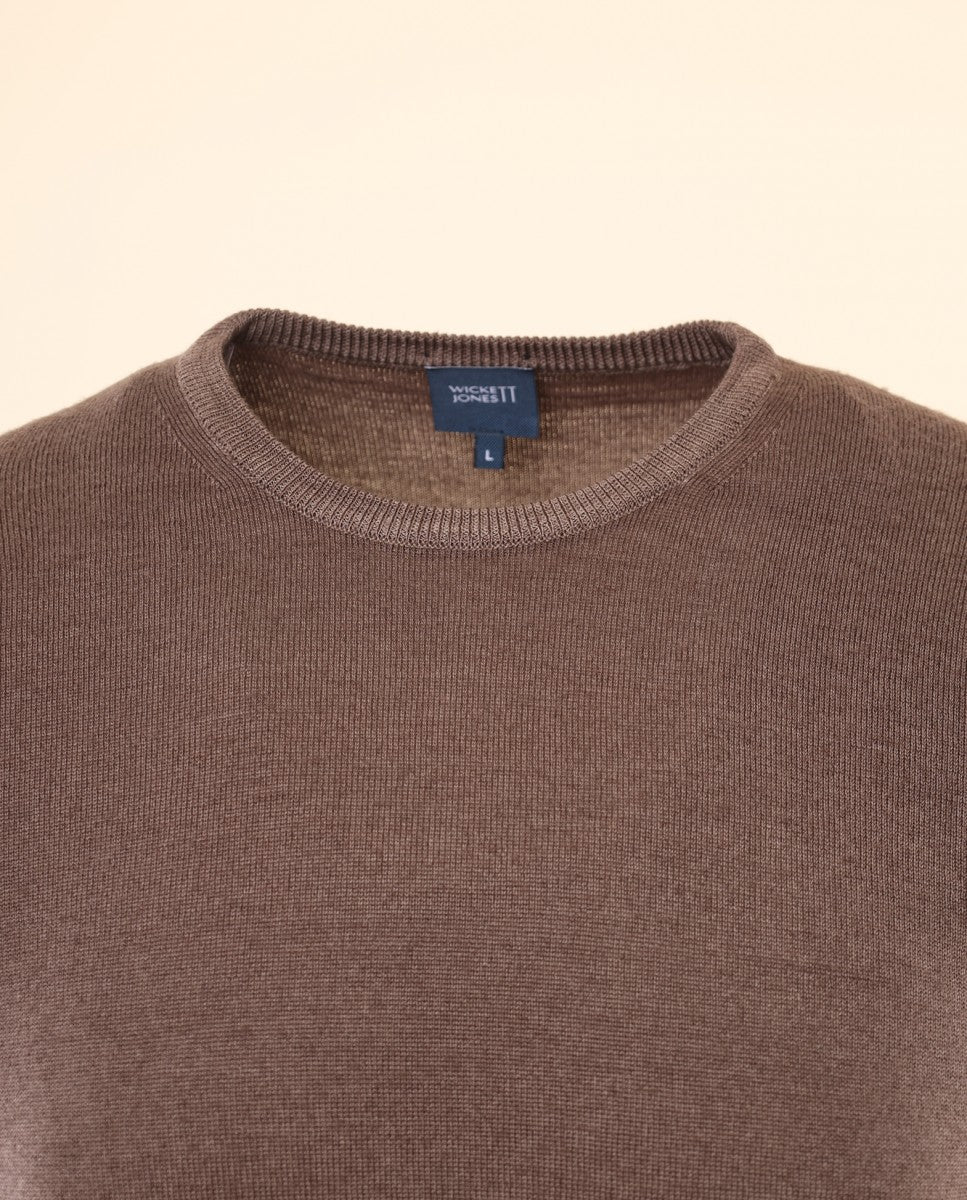 Camisola 100% Lã Merino em Castanho