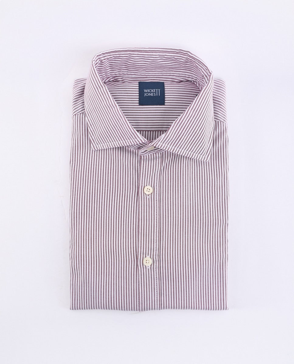 Camisa Casual 100% Algodón en Burdeos