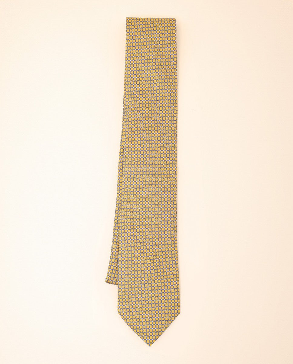 Gravata 100% Seda em Amarelo Claro