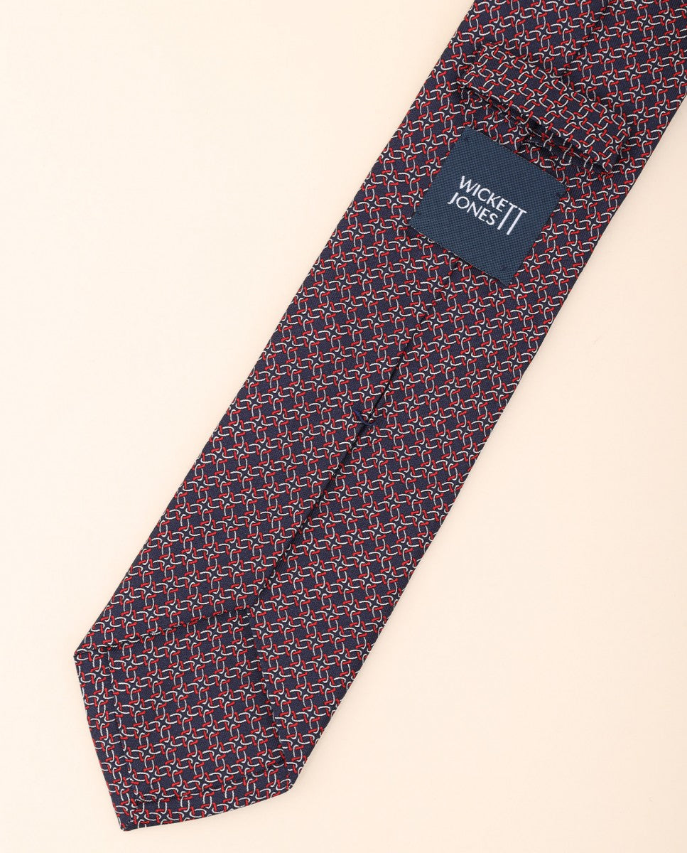 Gravata 100% Seda em Azul Escuro
