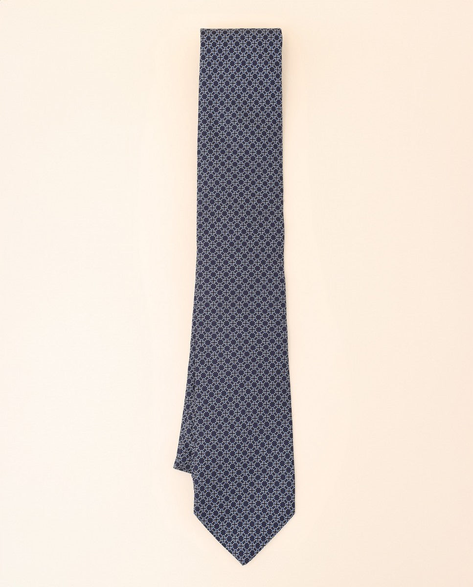 Gravata 100% Seda em Azul Escuro
