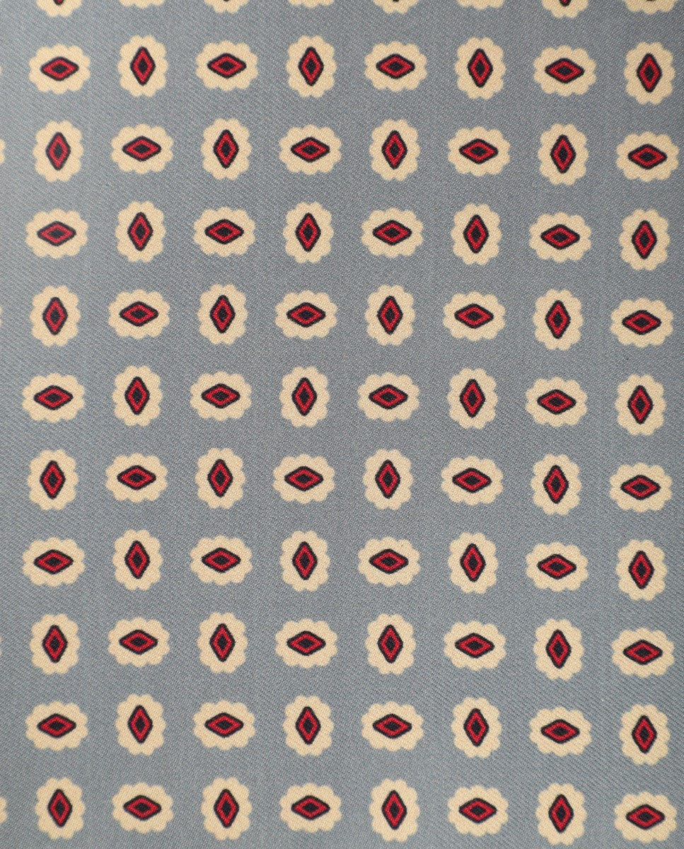 Lenço de Bolso 100% Seda em Azul Claro