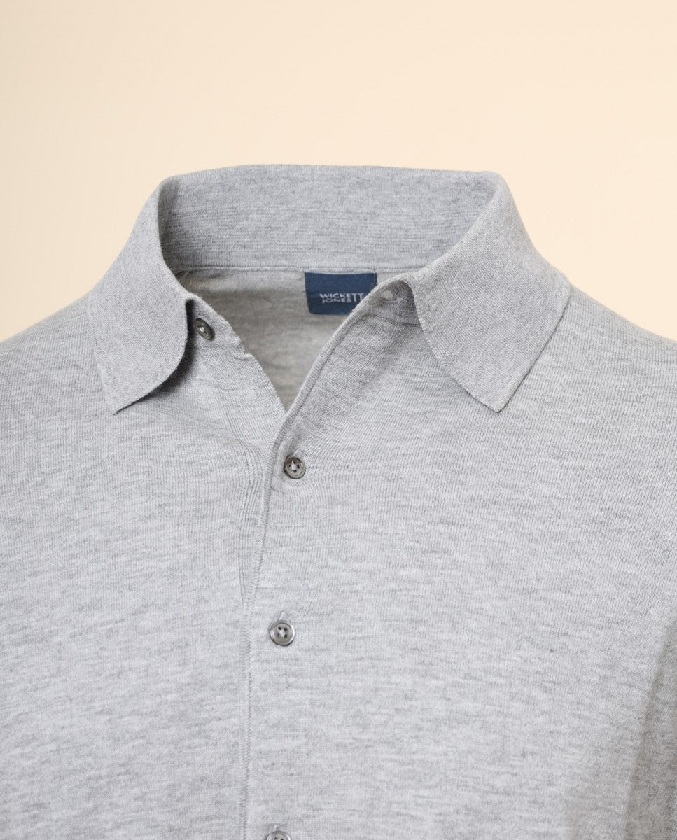 Casaco de Malha em Cinzento Claro