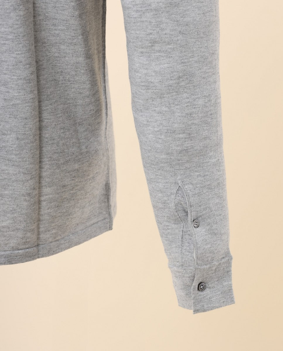 Casaco de Malha em Cinzento Claro