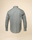 Camisa Casual 100% Algodão em Verde Seco