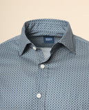 Camisa Casual 100% Algodão em Azul