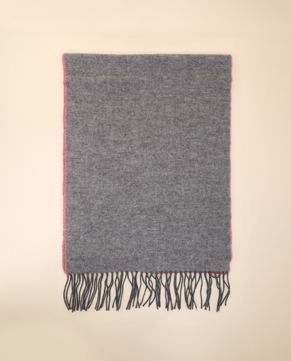 Cachecol 100% Lã Virgem em Cor-de-rosa Claro