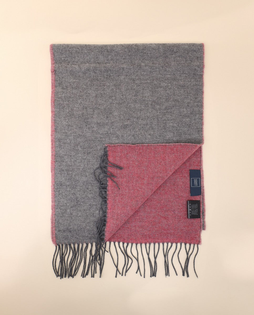 Cachecol 100% Lã Virgem em Cor-de-rosa Claro