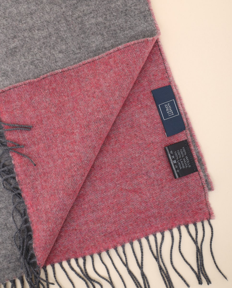 Cachecol 100% Lã Virgem em Cor-de-rosa Claro