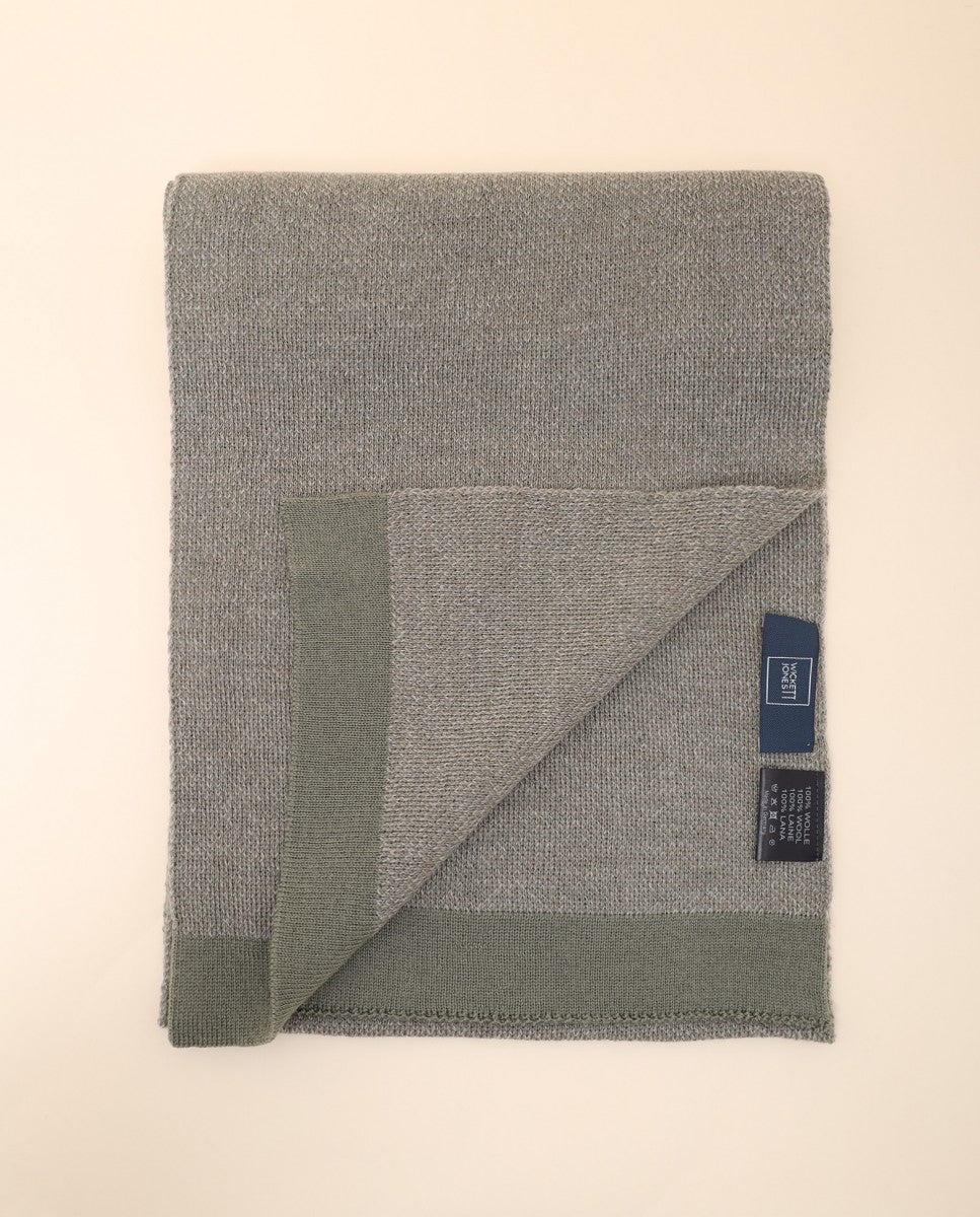 Cachecol 100% Lã Virgem em Verde