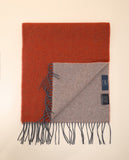 Cachecol 100% Lã Virgem em Cor de Laranja Claro