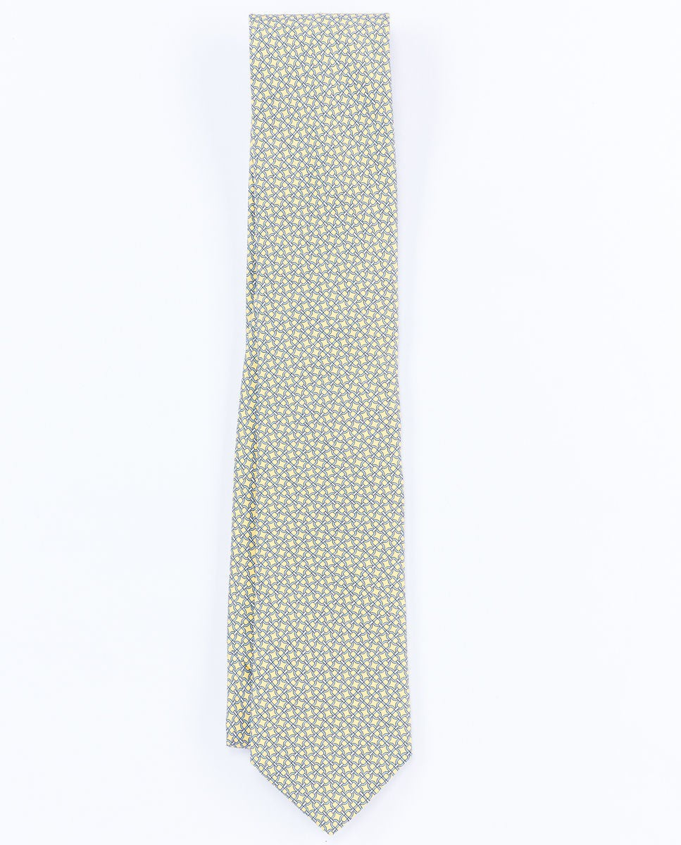 Gravata 100% Seda em Amarelo Claro