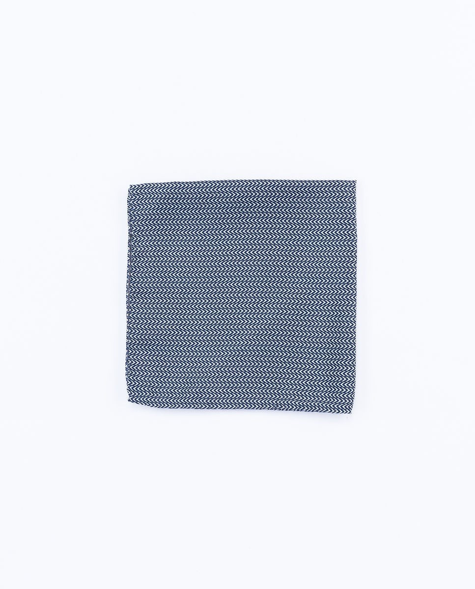 Dark Blue Pocket Squares 100% Silk