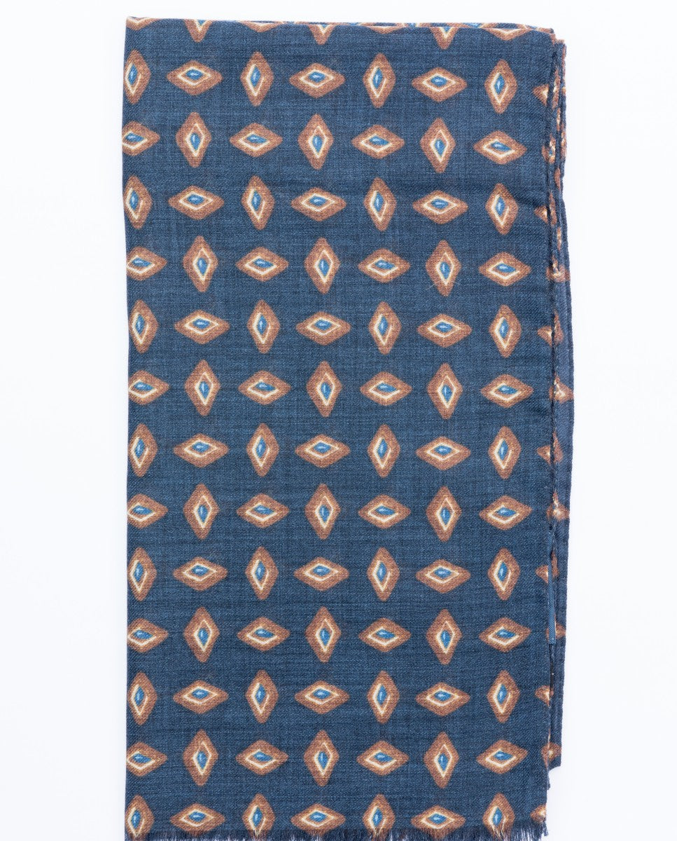 Dark Blue Scarf 100% Wool