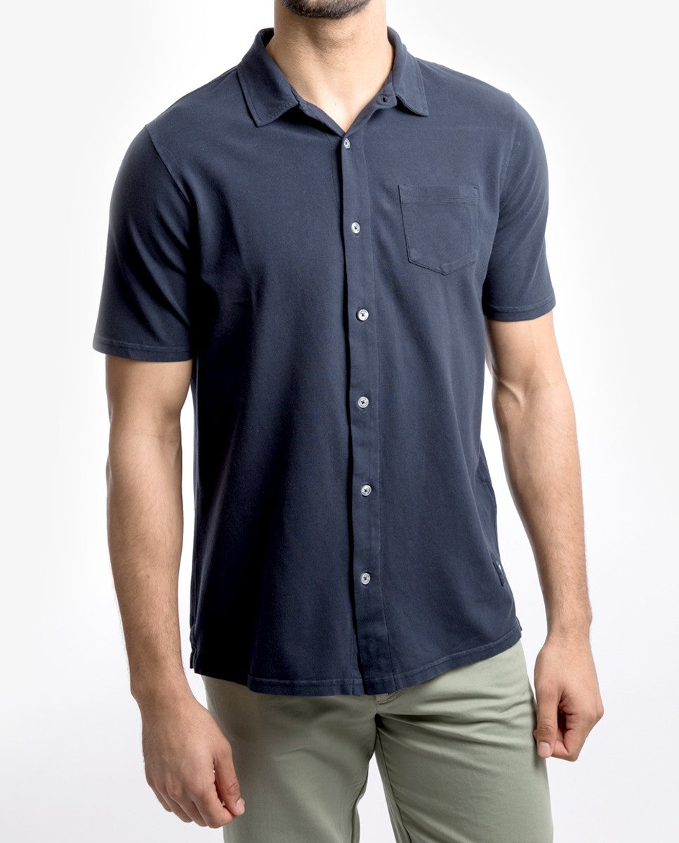 Dark Blue Casual Shirt 100% Cotton