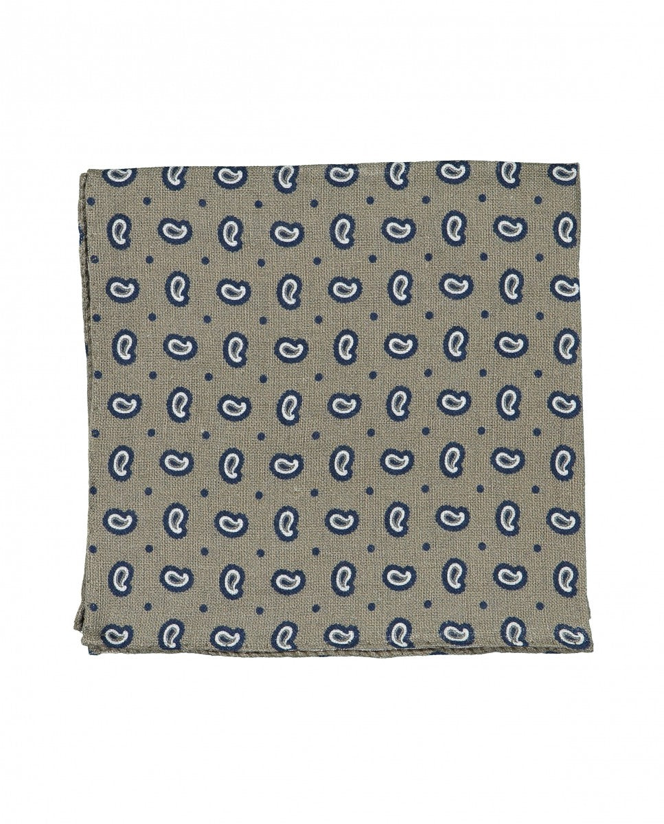 Lenço de Bolso 100% Linho em Castanho Claro