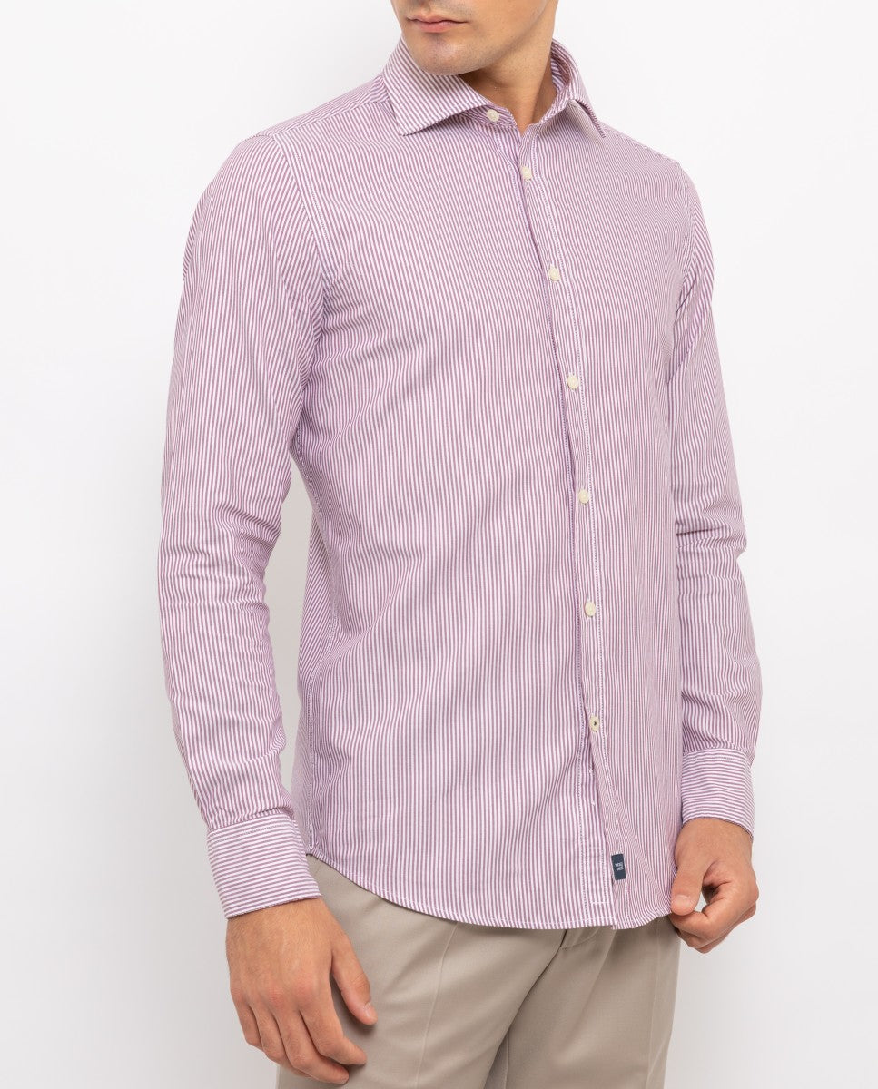 Camisa Casual 100% Algodón en Burdeos