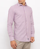 Camisa Casual 100% Algodón en Burdeos