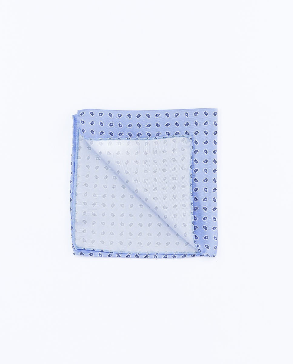 Light Blue Pocket Squares 100% Silk