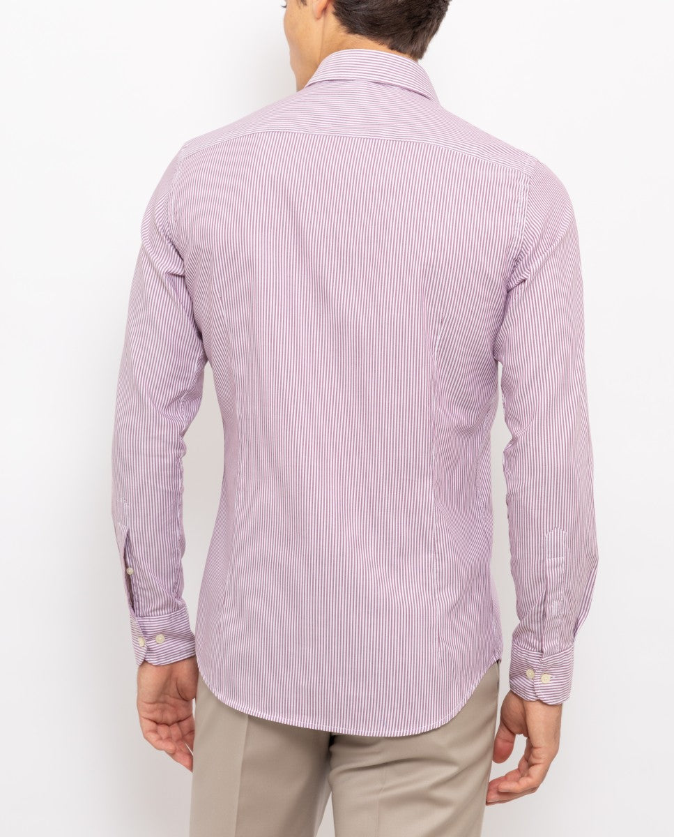 Camisa Casual 100% Algodón en Burdeos