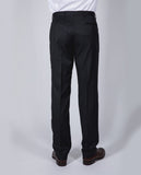 Dark Grey Classic Trousers Regular 100% Flece wool